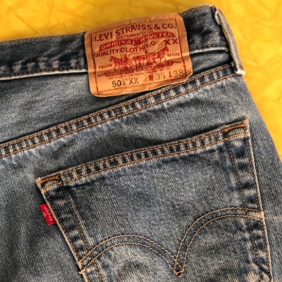 Distressed High Rise Levi’s 501 Jean Shorts - Picture 2 of 4